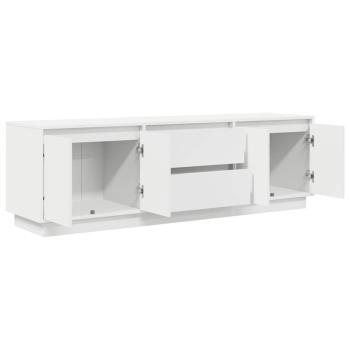 TV-Schrank mit LED-Leuchten Weiß 160,5x41x50 cm