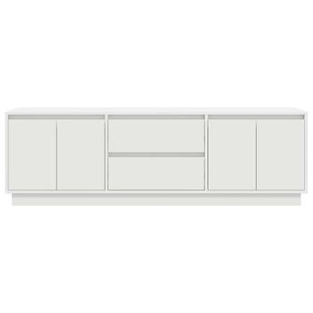 TV-Schrank mit LED-Leuchten Weiß 160,5x41x50 cm