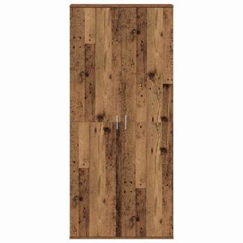 Highboard 80 x 35 x 180 cm Holzwerkstoff Altholz