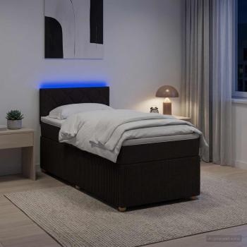 ARDEBO.de - Boxspringbett mit Matratze Dunkelbraun 90 x 200 cm Stoff