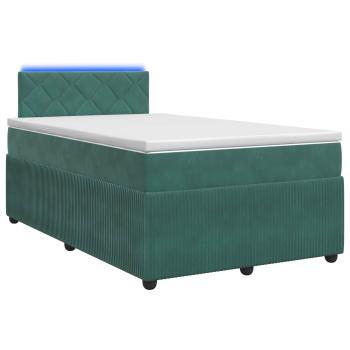 Boxspringbett mit Matratze Dunkelgr?n 120 x 190 cm Samt