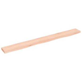 Wandregal 100x10x2 cm Massivholz Eiche Unbehandelt