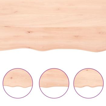 Wandregal 100x40x(2-6) cm Massivholz Eiche Unbehandelt