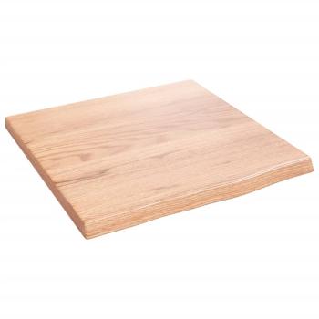 Wandregal Hellbraun 40x40x2 cm Massivholz Eiche Behandelt