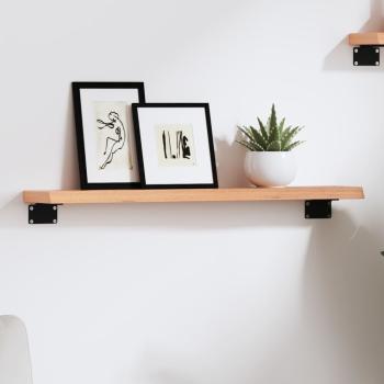 ARDEBO.de - Wandregal Hellbraun 60x10x2 cm Massivholz Eiche Behandelt
