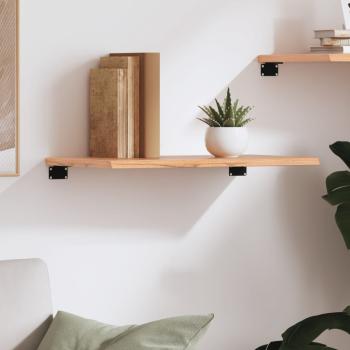 Wandregal Hellbraun 60x40x2 cm Massivholz Eiche Behandelt