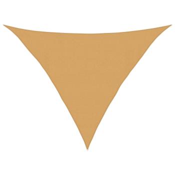 Sonnensegel 160 g/m² Dreieckig Sandfarben 4x4x5,8 m HDPE