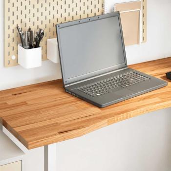 ARDEBO.de - Schreibtischplatte Hellbraun 120x60x2,5 cm Massivholz Eiche