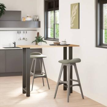ARDEBO.de - Bartischbeine Anthrazit 2 Stk. 50x(110-111) cm Stahl