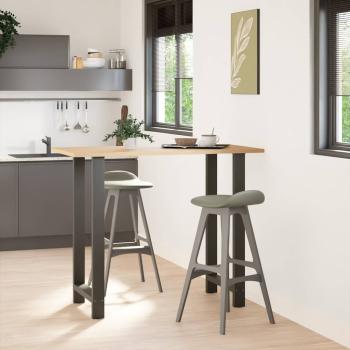 ARDEBO.de - Bartischbeine Anthrazit 2 Stk. 60x(110-111) cm Stahl