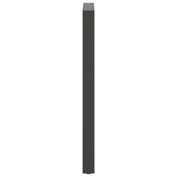 Bartischbeine Anthrazit 2 Stk. 60x(110-111) cm Stahl
