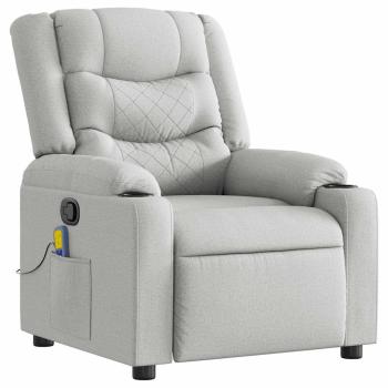 Massagesessel Wolkengrau Stoff
