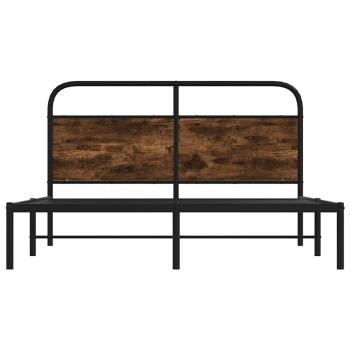 Bettgestell ohne Matratze 135x190 cm Räuchereiche Holzwerkstoff