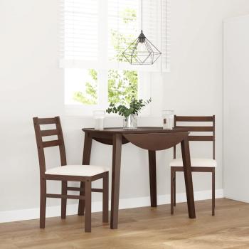 ARDEBO.de - Esszimmerst?hle mit Kissen 2 Stk. Braun Massivholz Gummibaum