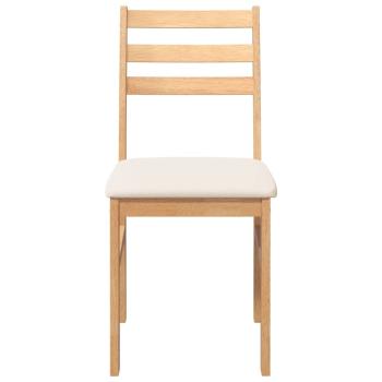 Esszimmerst?hle mit Kissen 2 Stk. Massivholz Gummibaum