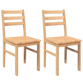 Esszimmerst?hle 2 Stk. Massivholz Gummibaum