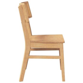 Esszimmerst?hle 2 Stk. Massivholz Gummibaum
