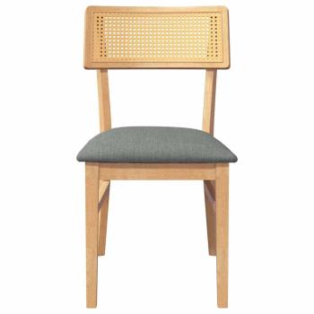 Esszimmerst?hle mit Kissen 2 Stk. Massivholz Gummibaum