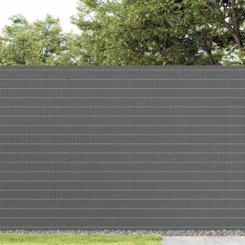 Gartenzaun Doppelseitig Grau 1,8x3 m PVC