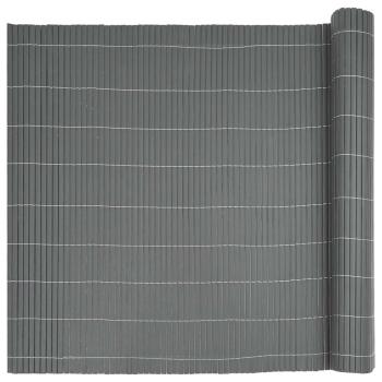 Gartenzaun Doppelseitig Grau 1,8x3 m PVC