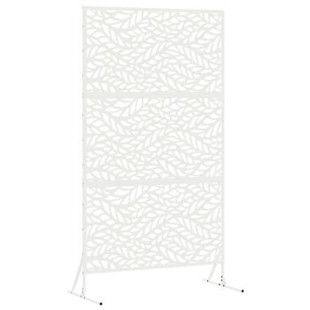 Sichtschutz 100 x 50 x 180 cm Stahl Weiß