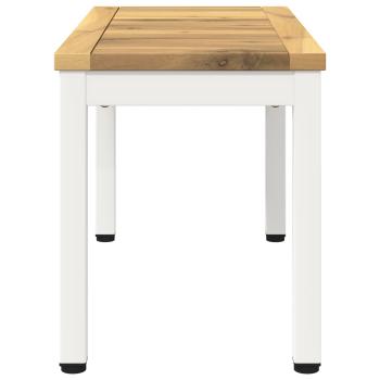 Couchtisch Weiß 60,5 x 30 x 36 cm Massivholz Akazie