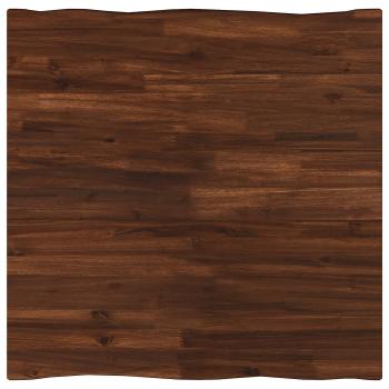 80 x 80 x 75 cm Massivholz Akazie Dunkelbraun und Schwarz
