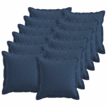 ARDEBO.de - Kissen 12 stk. HOUTEN Blau 45 x 45 cm Kunstleinen