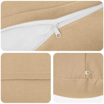 Wurfkissen 2 stk. HEERLEN Creme Ø 50 cm Stoff