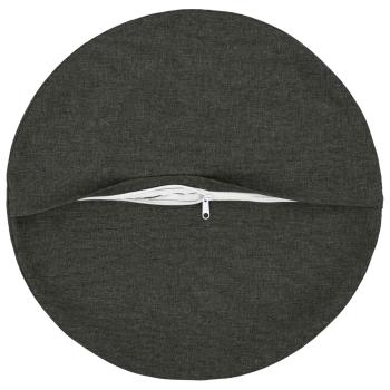 Wurfkissen 2 stk. HEERLEN Dunkelgrau Durchmesser 50 cm Stoff