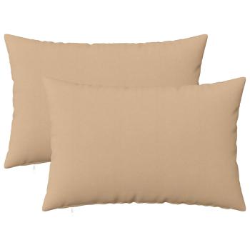 Wurfkissen 2 stk. HEERLEN Creme 50 x 80 cm Stoff
