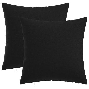 Wurfkissen 2 stk. HEERLEN Schwarz 45 x 45 cm Stoff
