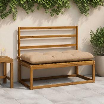 ARDEBO.de - Bankkissen VIANEN 2 stk. 100 % Polyester Sand 110 x 50 x 12 cm