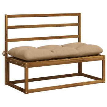 Bankkissen VIANEN 2 stk. 100 % Polyester Sand 110 x 50 x 12 cm