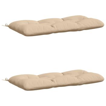 Bankkissen VIANEN 2 stk. 100 % Polyester Creme 100 x 60 x 12 cm
