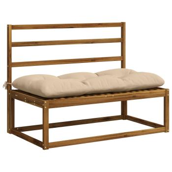 Bankkissen VIANEN 2 stk. 100 % Polyester Creme 100 x 60 x 12 cm