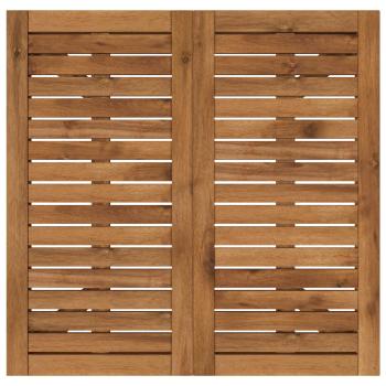 Gartentisch LAREN Natur 70 x 68,5 x 75 cm Massivholz Akazie