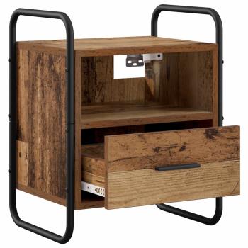 Hängender Nachttisch Altholz 40 x 30 x 50 cm Holzwerkstoff