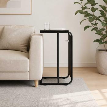 ARDEBO.de - Beistelltisch Schwarz Eichen-Optik 40 x 31 x 55 cm