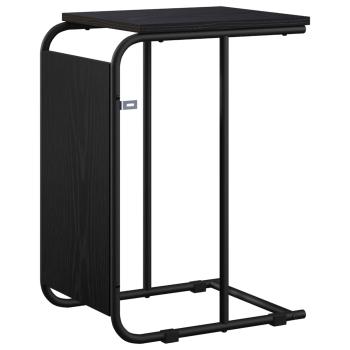 Beistelltisch Schwarz Eichen-Optik 40 x 31 x 55 cm