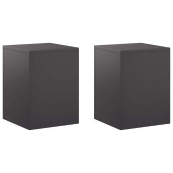 Pflanzenständer 2 pcs Schwarz 30 x 30 x 40 cm Stahl