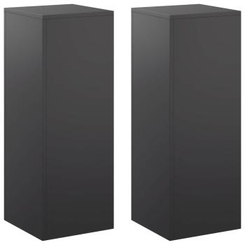 Pflanzenständer 2 pcs Schwarz 30 x 30 x 80 cm Stahl