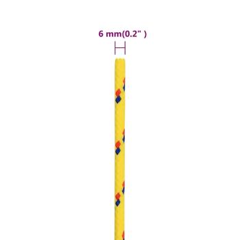Bootsseil Gelb 6 mm 500 m Polypropylen