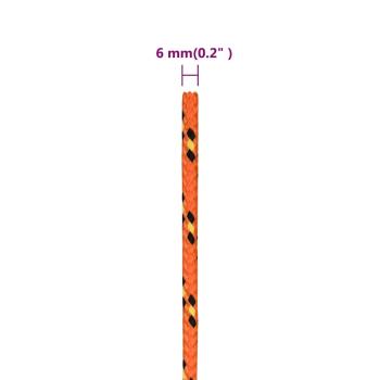 Bootsseil Orange 6 mm 25 m Polypropylen