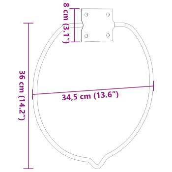 Eimerhalter Wandmontage Silbern Stahl