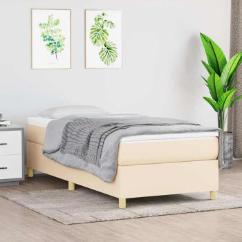 ARDEBO.de - Boxspringbettgestell Creme 80x200 cm Stoff
