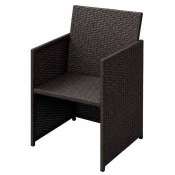 Gartenstühle 3 stk. Braun Poly Rattan