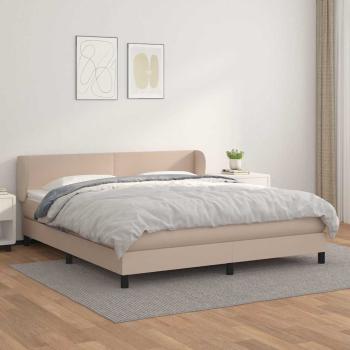 ARDEBO.de - Boxspringbett Matratze Cappuccino-Braun 160x200 cm Kunstleder