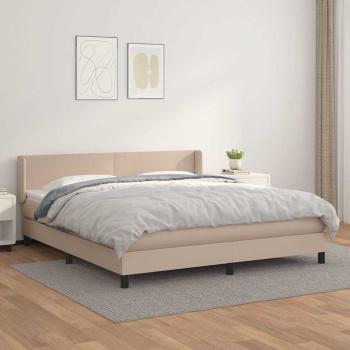 ARDEBO.de - Boxspringbett Matratze Cappuccino-Braun 160x200 cm Kunstleder