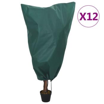ARDEBO.de - Wintervlies mit Kordelzug 12 Stk. 70 g/m² 0,8x0,8 m